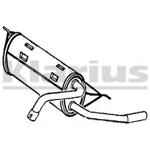 Глушитель выхлопных газов конечный KLARIUS 210502