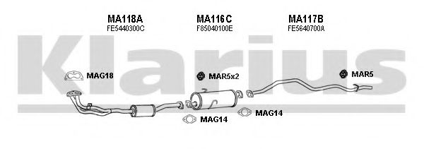 Система выпуска ОГ KLARIUS 570051U