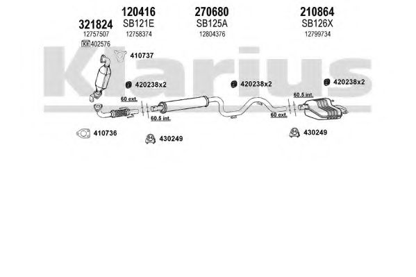 Система выпуска ОГ KLARIUS 750191E