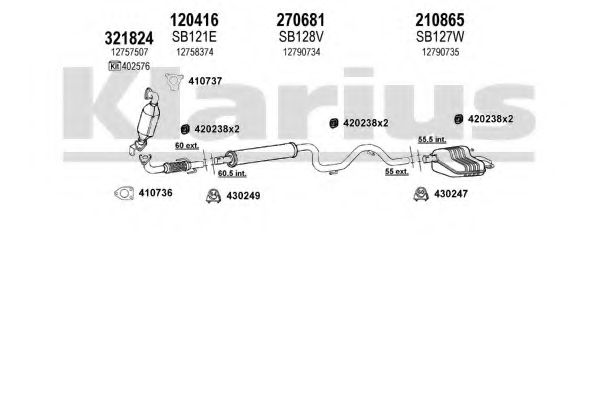 Система выпуска ОГ KLARIUS 750214E