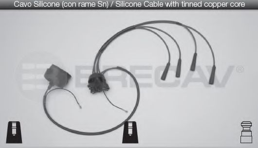 Комплект проводов зажигания BRECAV 01548