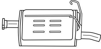 Глушитель выхлопных газов конечный MTS 94500