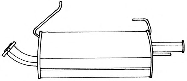 Глушитель выхлопных газов конечный KLARIUS 220048
