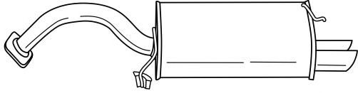 Глушитель выхлопных газов конечный TESH 220238