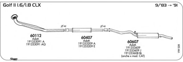 Система выпуска ОГ SIGAM VW028