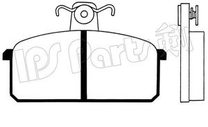Комплект тормозных колодок, дисковый тормоз IPS Parts IBD-1899