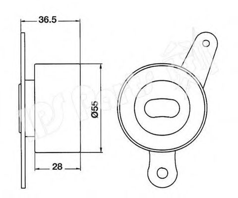 Устройство для натяжения ремня, ремень ГРМ IPS Parts ITB-6400