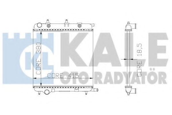 Радиатор, охлаждение двигателя KALE OTO RADYATÖR 285300