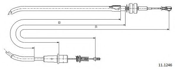 Тросик газа CABOR 11.1246