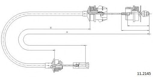 Трос, управление сцеплением PEX 50726