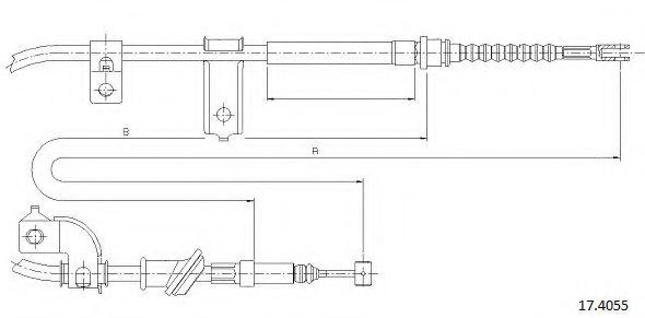 Трос, стояночная тормозная система PEX 41134
