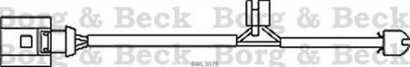 Сигнализатор, износ тормозных колодок BORG & BECK BWL3078