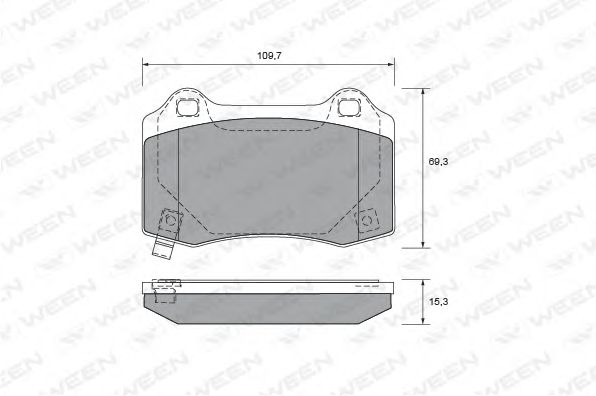 Комплект тормозных колодок, дисковый тормоз WEEN 151-2728