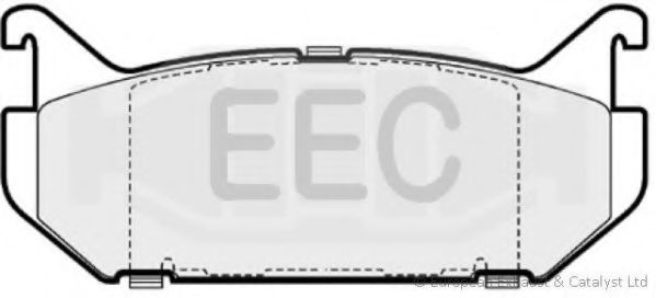 Комплект тормозных колодок, дисковый тормоз EEC BRP0823