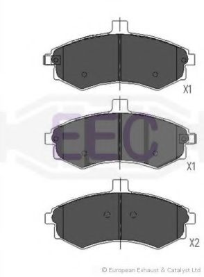 Комплект тормозных колодок, дисковый тормоз EEC BRP1388