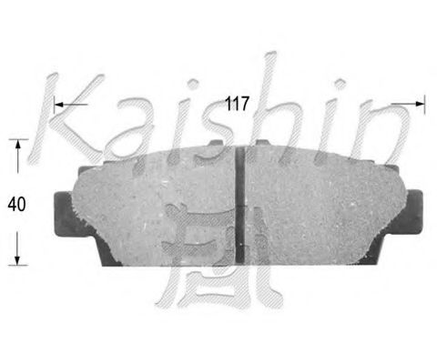 Комплект тормозных колодок, дисковый тормоз KAISHIN D2089