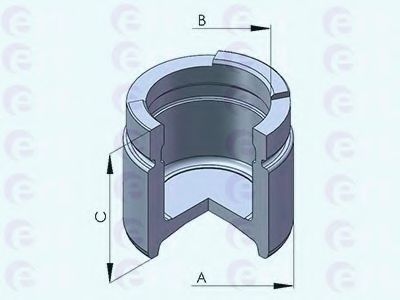 Поршень, корпус скобы тормоза ERT 150847-C