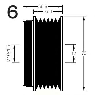 Механизм свободного хода генератора CEVAM 9640
