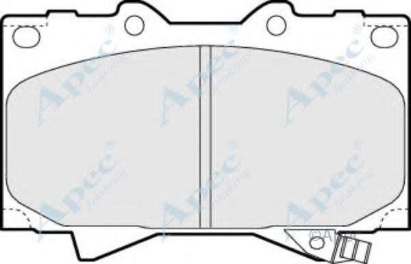 Комплект тормозных колодок, дисковый тормоз APEC braking PAD1076