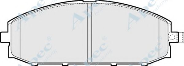 Комплект тормозных колодок, дисковый тормоз APEC braking PAD1151