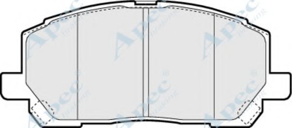 Комплект тормозных колодок, дисковый тормоз APEC braking PAD1282