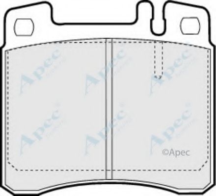 Комплект тормозных колодок, дисковый тормоз APEC braking PAD760