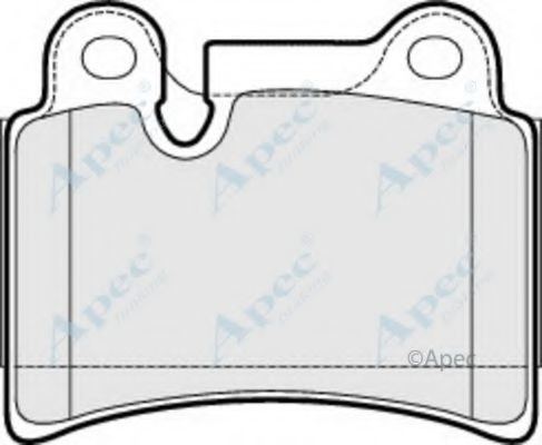Комплект тормозных колодок, дисковый тормоз APEC braking PAD1523