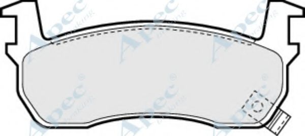 Комплект тормозных колодок, дисковый тормоз APEC braking PAD509