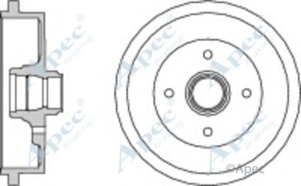 Тормозной барабан APEC braking DRM9154