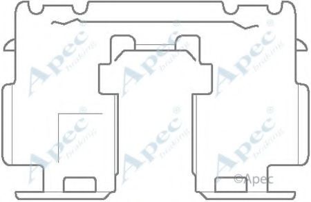 Комплектующие, тормозные колодки APEC braking KIT1137