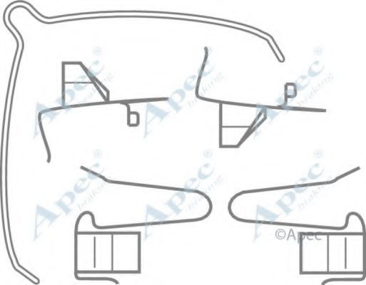 Комплектующие, тормозные колодки APEC braking KIT441