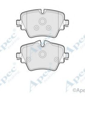Комплект тормозных колодок, дисковый тормоз APEC braking PAD2050