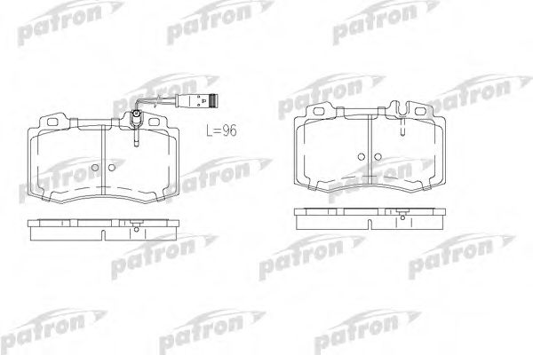 Комплект тормозных колодок, дисковый тормоз PATRON PBP1426