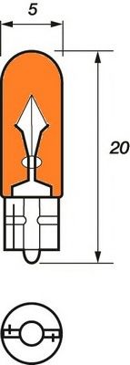 Лампа накаливания, освещение щитка приборов MOTAQUIP VBU286A