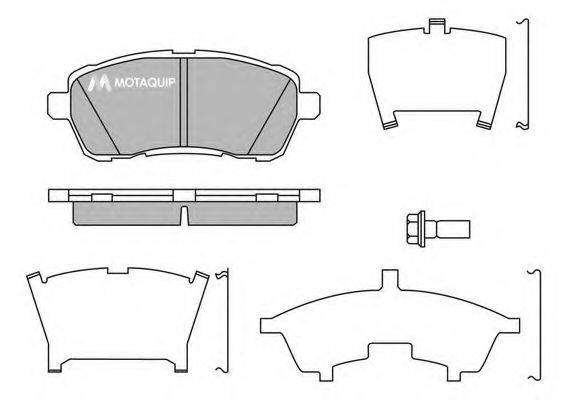 Комплект тормозных колодок, дисковый тормоз ALLIED NIPPON ADB01618