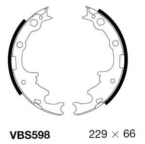 Комплект тормозных колодок MOTAQUIP VBS598