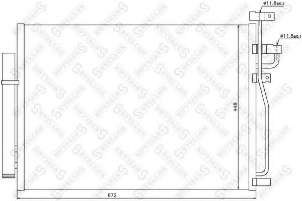 Конденсатор, кондиционер STELLOX 10-45380-SX