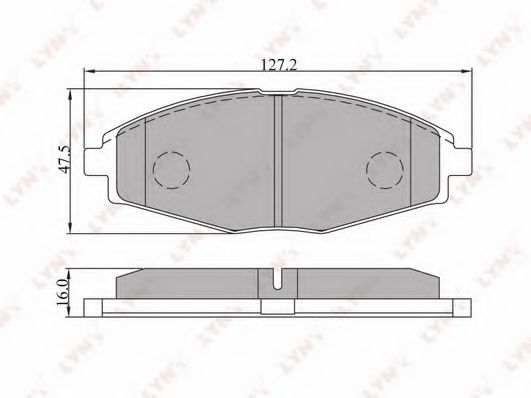 Комплект тормозных колодок, дисковый тормоз LYNXauto BD-1801