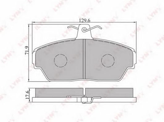 Комплект тормозных колодок, дисковый тормоз LYNXauto BD-4604