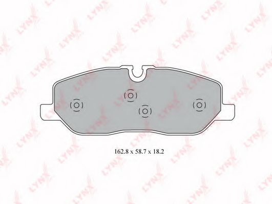 Комплект тормозных колодок, дисковый тормоз LYNXauto BD-5003