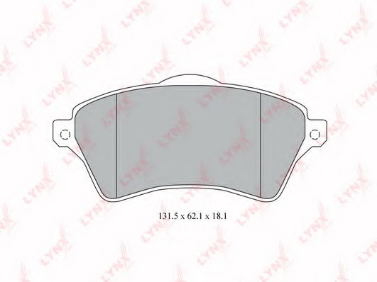 Комплект тормозных колодок, дисковый тормоз LYNXauto BD-5005