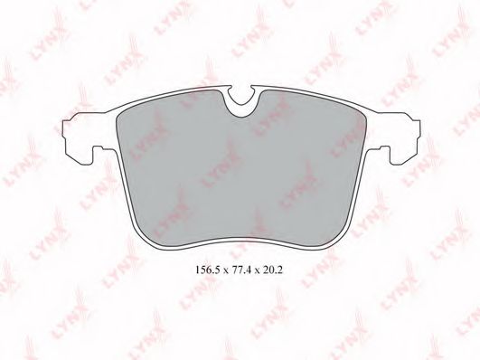 Комплект тормозных колодок, дисковый тормоз LYNXauto BD-6702