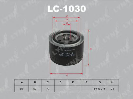 Масляный фильтр LYNXauto LC-1030