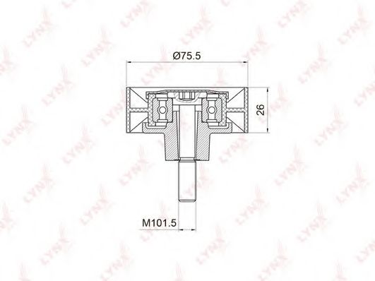 Паразитный / ведущий ролик, поликлиновой ремень LYNXauto PB-7006