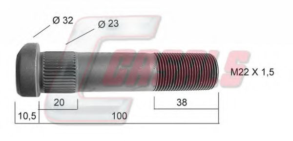 Болт крепления колеса CASALS 21227