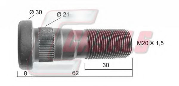 Болт крепления колеса CASALS 21393