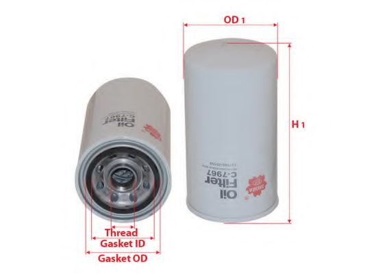 Масляный фильтр SAKURA  Automotive C-7967