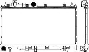 Радиатор, охлаждение двигателя SAKURA  Automotive 3421-1028