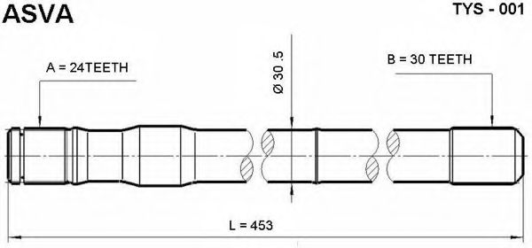 Приводной вал ASVA TYS-01