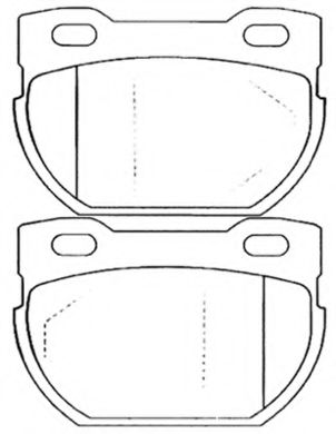 Комплект тормозных колодок, дисковый тормоз ASVA AKD-0276